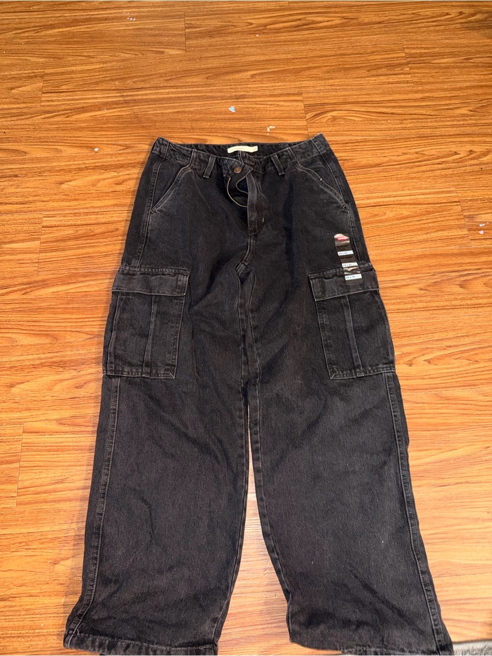 Levi's Black Straight-Leg Cargo Jeans